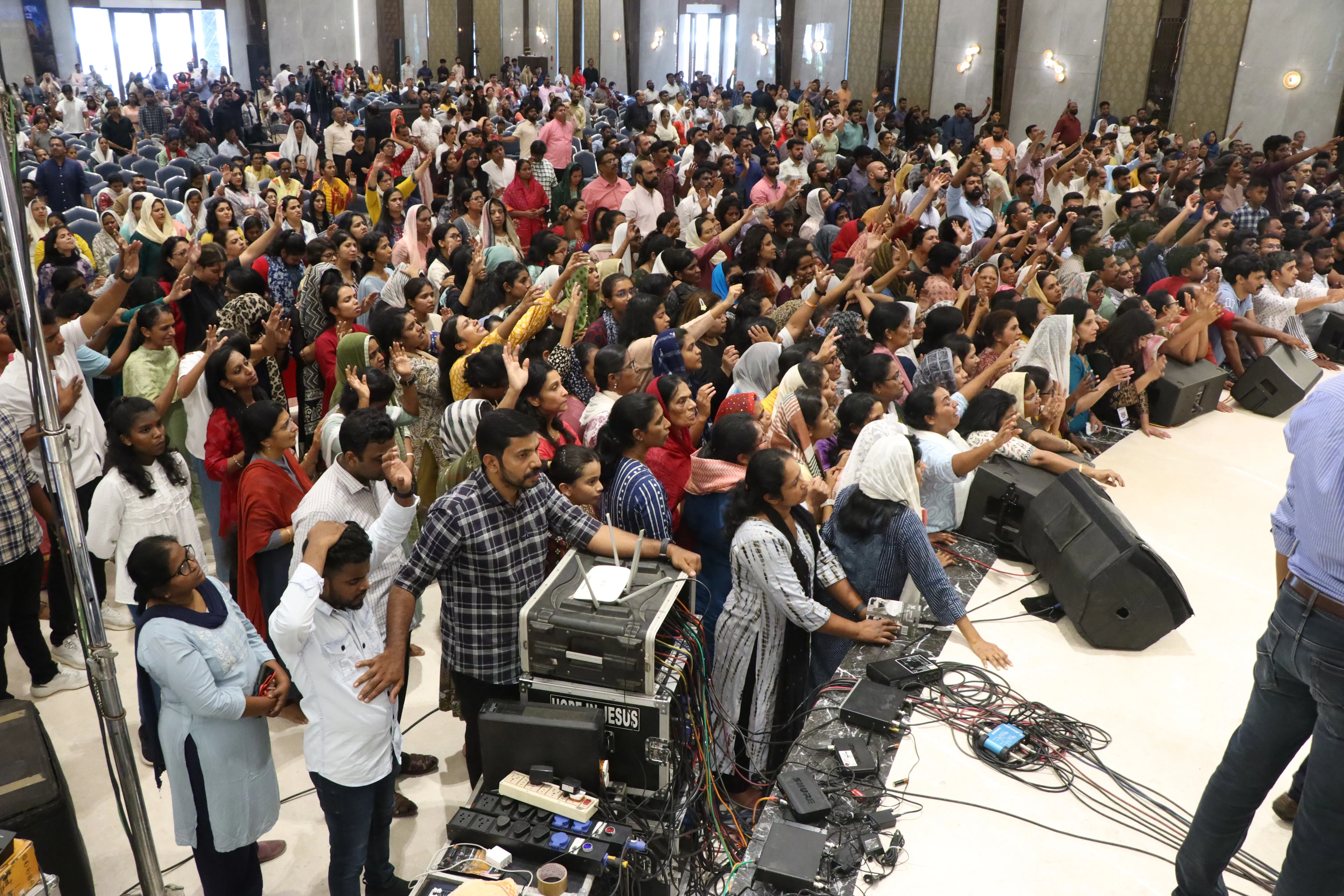 Worship at large venue
